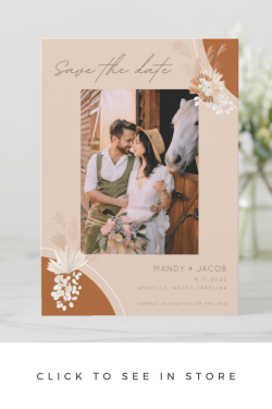 Boho Pampas Grass Photo | Save the Dates